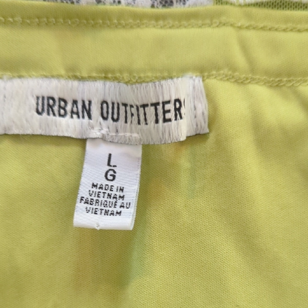 Urban Outfitters Green and White Asymmetrical Midi Skirt - Picture 5 of 5